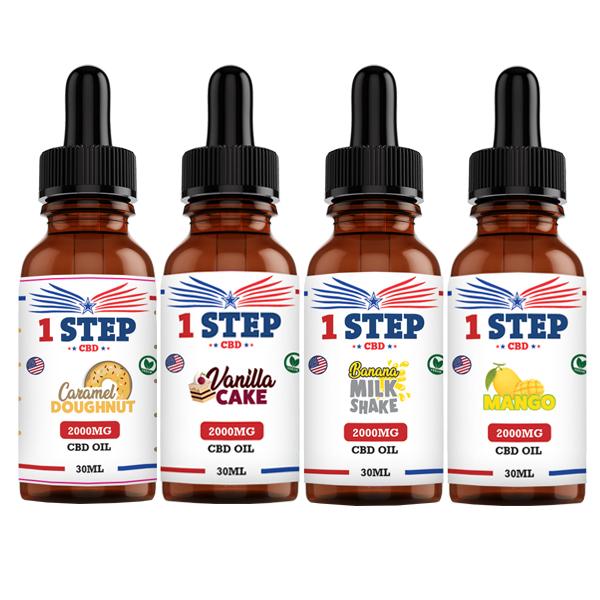 1 Step CBD 2000mg CBD Flavoured Oil 30ml