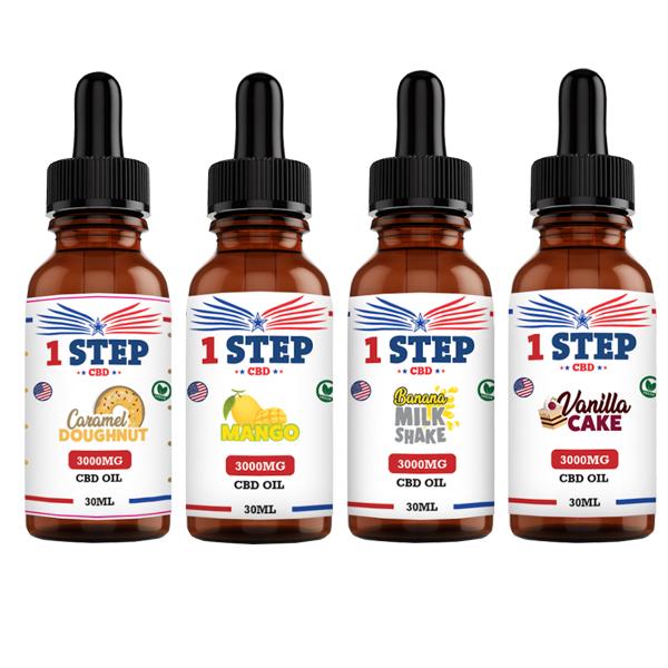 1 Step CBD 3000mg CBD Flavoured Oil 30ml - Image 4