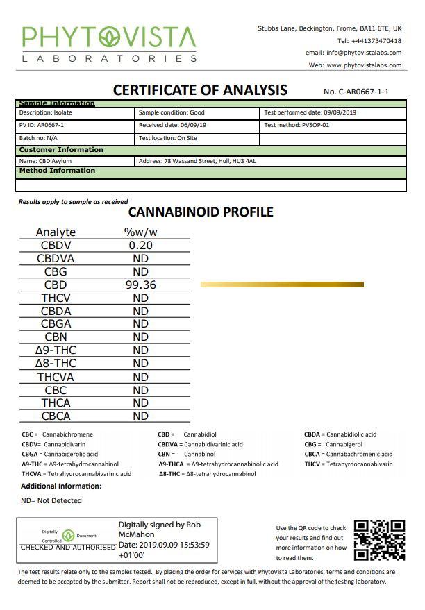 CBD Asylum 1000mg CBD Pro Oil 20ml - Image 2