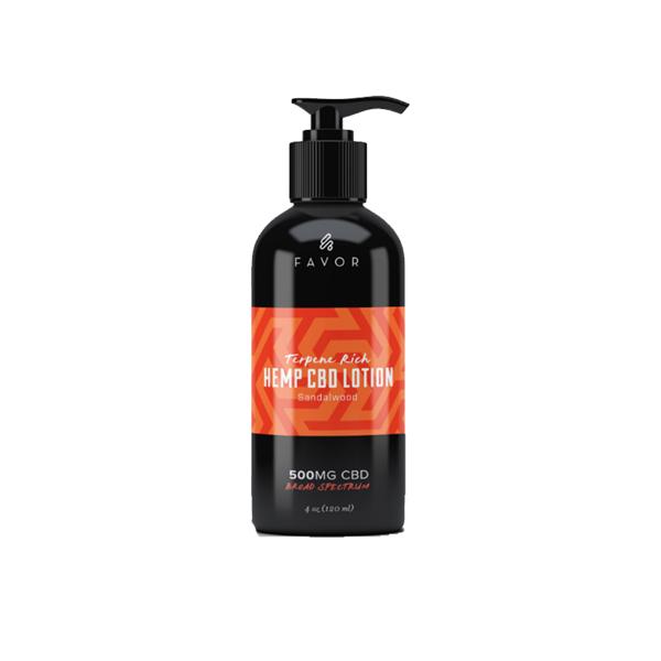 Favor CBD Sandalwood Hemp Lotion 500mg CBD 120ml