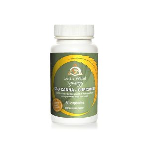 Celtic Wind Crops 1200mg CBD, Canna-Curcumin - 60 Caps (Buy One Get One Free)