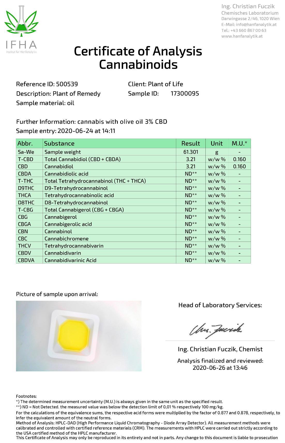 Plant Of Remedy 300mg CBD Olive Oil With CBD 10ml - Image 2