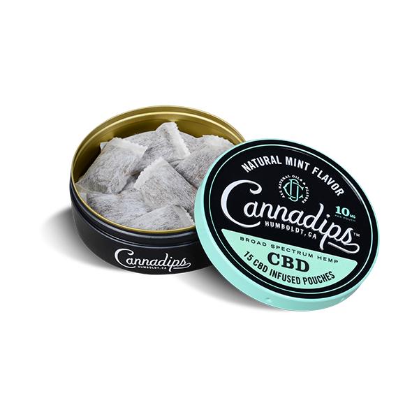 Cannadips 150mg CBD Snus Pouches - Natural Mint - Image 2