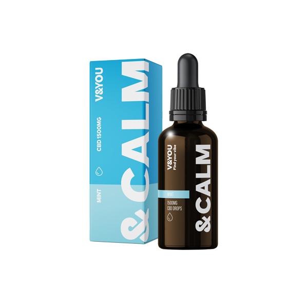 V&YOU &Calm CBD Oil Drops 1500mg CBD Oil 30ml - Image 2