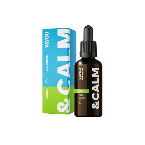 V&YOU &Calm CBD Oil Drops 1500mg CBD Oil 30ml - Image 5
