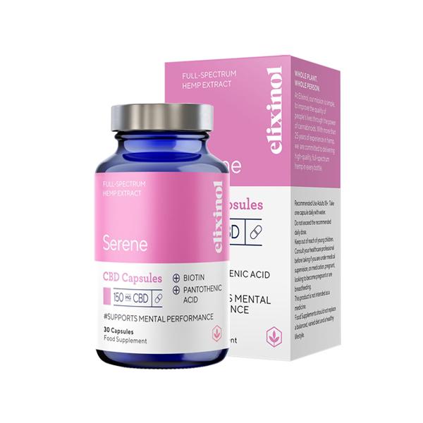 Elixinol 150mg CBD Capsules - Serene