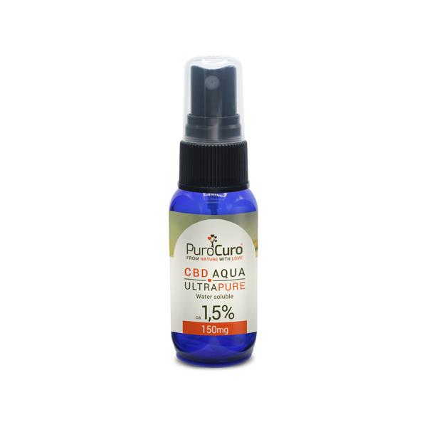 PuroCuro 1.5% Ultra Pure 150mg CBD Aqua 10ml