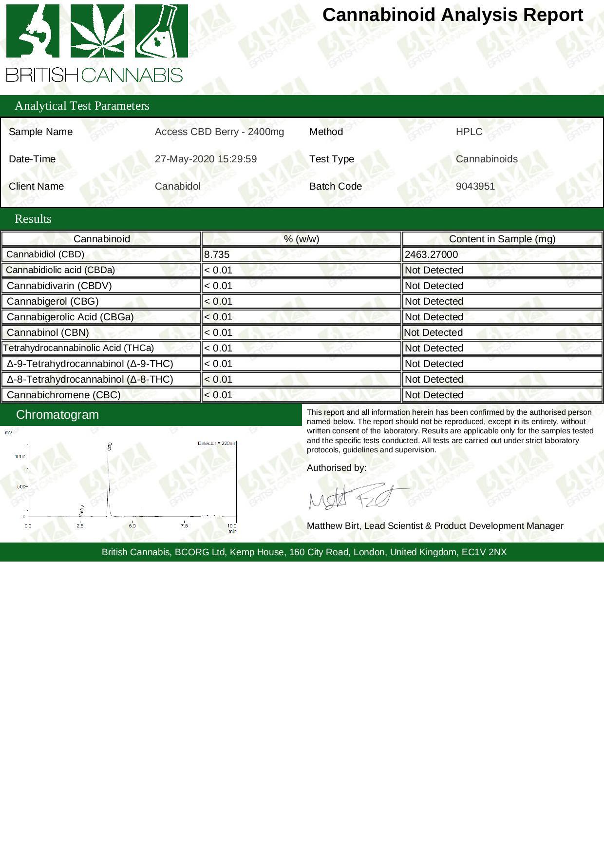 Access CBD 2400mg CBD Broad Spectrum Oil 30ml - Image 2