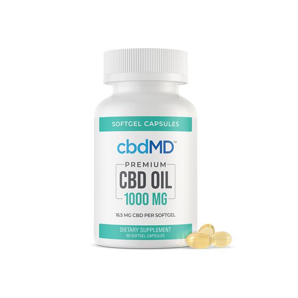cbdMD 1000mg CBD Softgels - 60 Softgels