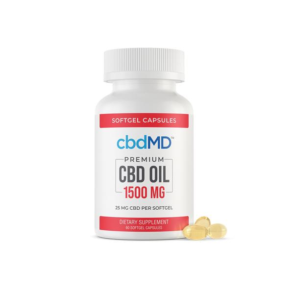cbdMD 1500mg CBD Softgels - 60 Softgels