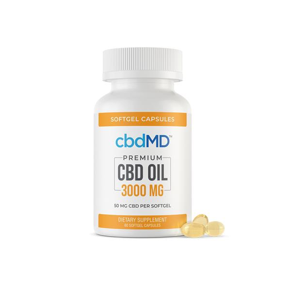 cbdMD 3000mg CBD Softgels - 60 Softgels