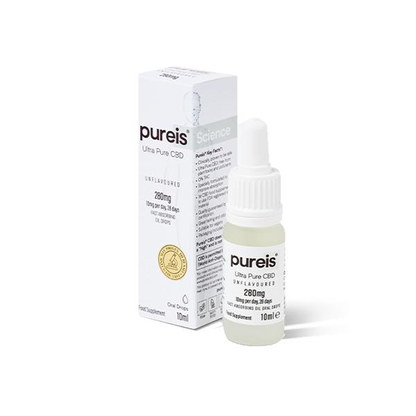 Pureis CBD 280mg CBD Ultra Pure Oral Drops - Unflavoured