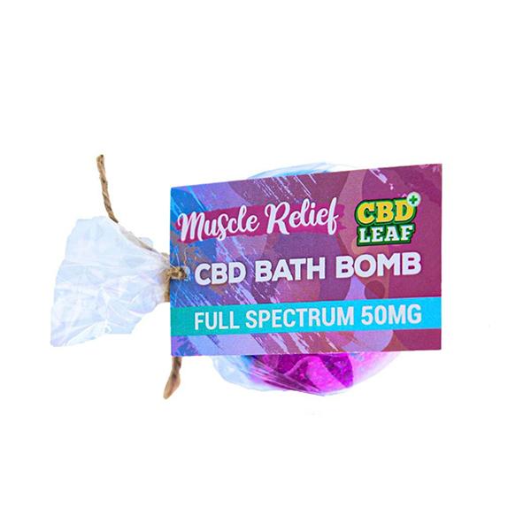 CBD Leaf 100mg CBD Bath Bomb - Muscle Relief - Image 2